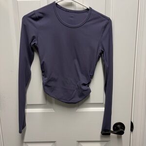 lululemon athletica Long-Sleeve Ribbed Crop Top - Purple